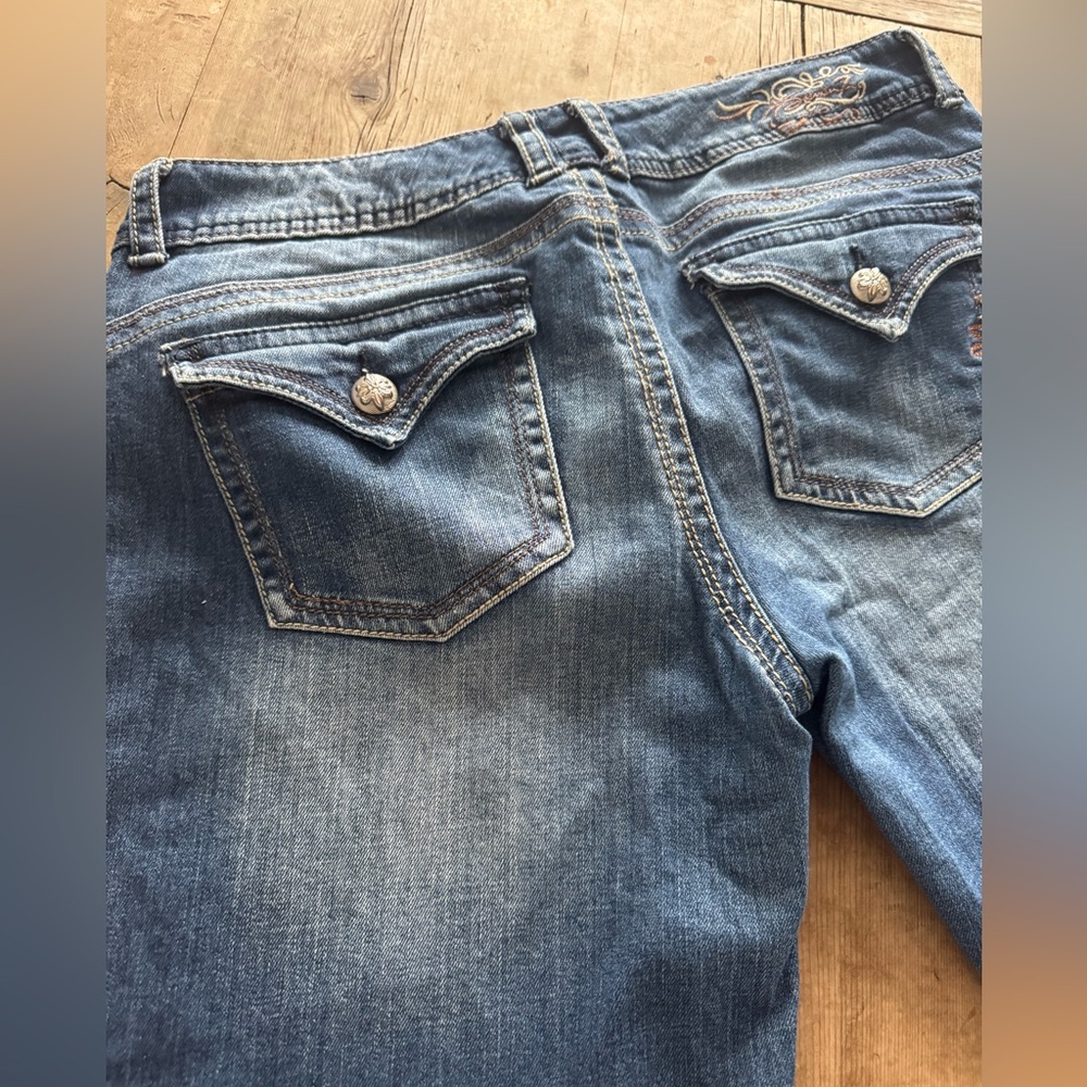 Seven7 Stylish Blue Denim Jeans size women’s 14 straight leg